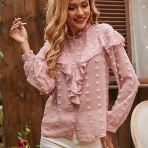 New with tag women pink blouse size L